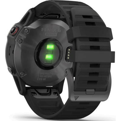 Смарт-годинник Garmin Fenix 6 (Carbon Gray DLC/Black Band) (010-02158-11)