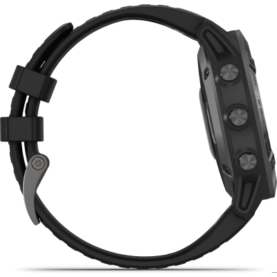 Смарт-годинник Garmin Fenix 6 (Carbon Gray DLC/Black Band) (010-02158-11)