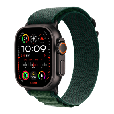 Смарт-годинник Apple Watch Ultra 2 49mm (Black/Titanium Case with Dark Green Alpine Loop – Large)