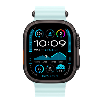 Смарт-годинник Apple Watch Ultra 2 49mm (Black/Titanium Case with Ice Blue Ocean Band)