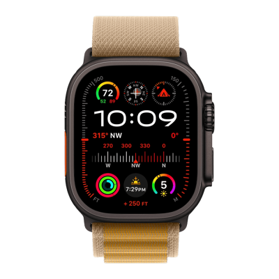 Смарт-годинник Apple Watch Ultra 2 49mm (Black/Titanium Case with Tan Alpine Loop – Large)
