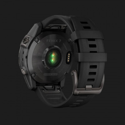 Смарт-годинник Garmin Fenix 7 Sapphire Solar (Carbon Gray DLC/Black Band) (010-02540-20)