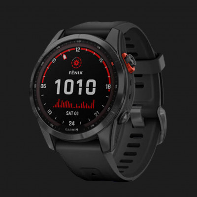 Смарт-годинник Garmin Fenix 7S Solar (Slate Gray/Black Band) (010-02539-13)