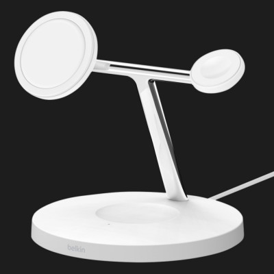 Зарядний пристрій Belkin 3-in-1 Wireless Charger with MagSafe 15W (Black)