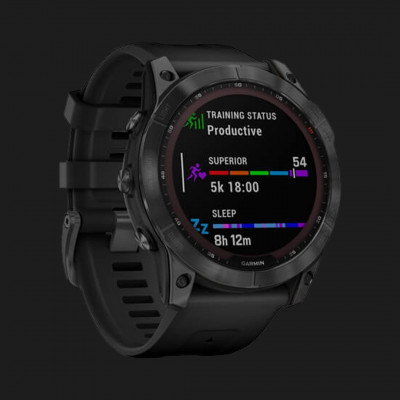 Смарт-годинник Garmin Fenix 7X Solar (Slate Gray/Black Band) (010-02541-00)