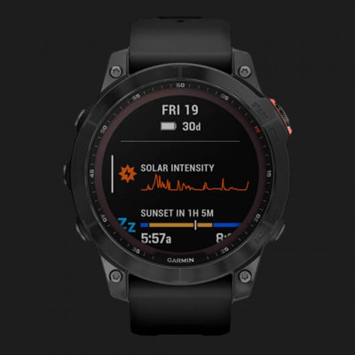 Смарт-годинник Garmin Fenix 7 Solar (Slate Gray/Black Band) (010-02540-10)