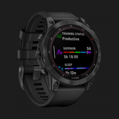 Смарт-годинник Garmin Fenix 7 Solar (Slate Gray/Black Band) (010-02540-10)