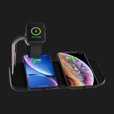 Зарядний пристрій Zens Dual Aluminium Wireless Charger + Apple Watch 10W (Black) (ZEDC05B/00)