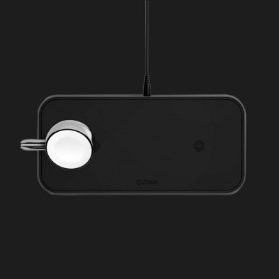 Зарядний пристрій Zens Dual Aluminium Wireless Charger + Apple Watch 10W (Black) (ZEDC05B/00)