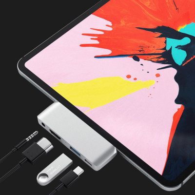 Хаб Satechi Aluminum Type-C Mobile Pro Hub (Space Gray) (ST-TCMPHM)
