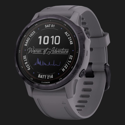 Смарт-годинник Garmin Fenix 6S Pro Solar Edition (Amethyst Steel/Shale Gray Band) (010-02409-15)
