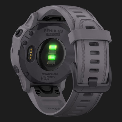 Смарт-годинник Garmin Fenix 6S Pro Solar Edition (Amethyst Steel/Shale Gray Band) (010-02409-15)