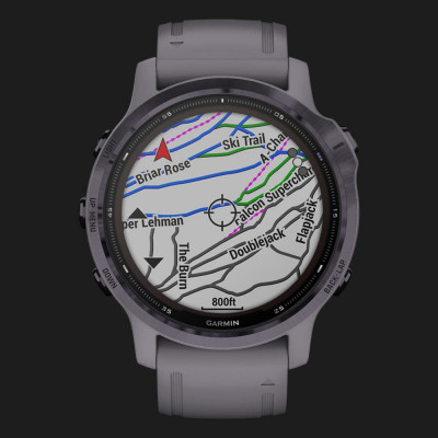 Смарт-годинник Garmin Fenix 6S Pro Solar Edition (Amethyst Steel/Shale Gray Band) (010-02409-15)