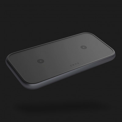 Зарядний пристрій Zens Dual Aluminium Wireless Charger (White)