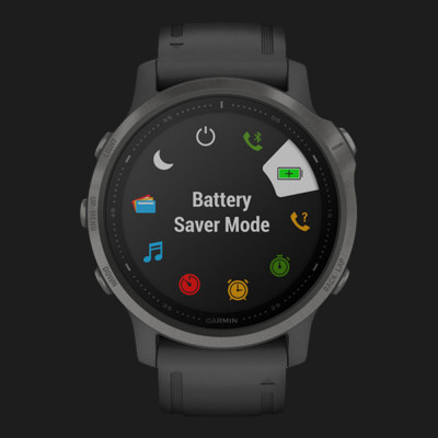 Смарт-годинник Garmin Fenix 6S (Carbon Gray DLC/Black Band) (010-02159-25)