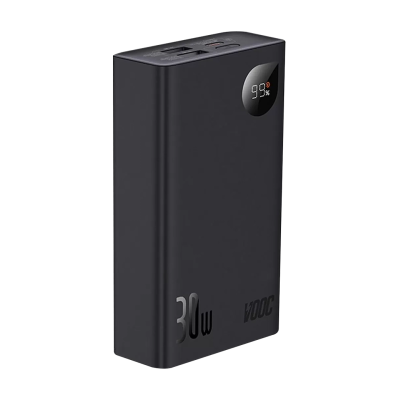 Зовнішній акумулятор Baseus Adaman 2 Display Fast Charge 20000mAh 30W (Black) (PPAD050001)