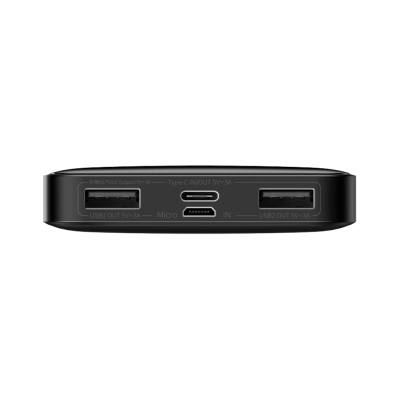Зовнішній акумулятор Baseus Bipow Overseas 10000mAh 15W (Black) (PPBD050001)