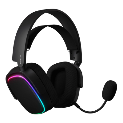 Навушники Hator Phoenix Wireless RGB Tri-mode (Black) (HTA-870)