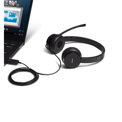 Навушники Lenovo 100 Stereo USB Headset (100)