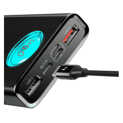 Зовнішній акумулятор Baseus Amblight Digital Display PD3.0+QC3.0 20000mAh 18W (Black) (PPALL-LG01)