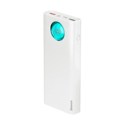Зовнішній акумулятор Baseus Amblight Digital Display PD3.0+QC3.0 20000mAh 18W (White) (PPALL-LG02)