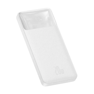 Зовнішній акумулятор Baseus Bipow Digital Display 10000mAh 20W (White) (PPDML-L02)