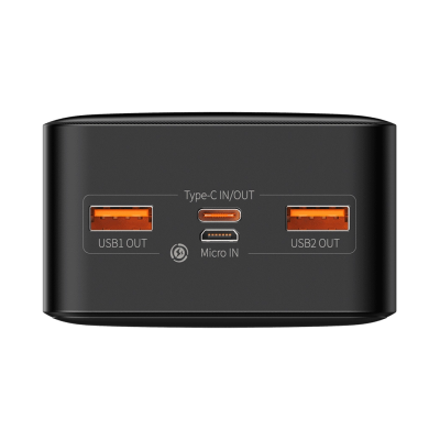 Зовнішній акумулятор Baseus Bipow Digital Display 30000mAh 20W (Black) (PPDML-N01)