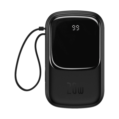 Зовнішній акумулятор Baseus Qpow Digital Display Lightning 20000mAh 3A (Black) (PPQD-H01)