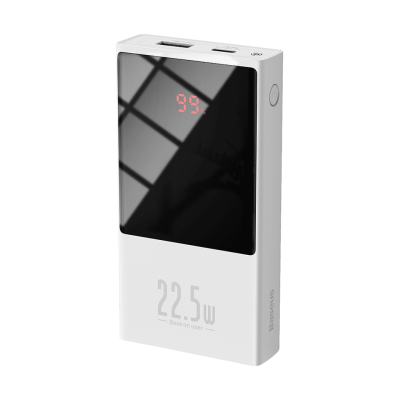 Зовнішній акумулятор Baseus Super Mini Digital Display 10000mAh 22.5W (White) (PPMN-A02)