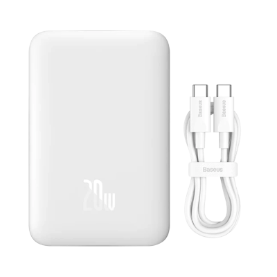 Зовнішній акумулятор Baseus Magnetic Mini 10000mAh 20W (White) (PPCX030002)