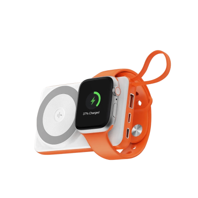 Зовнішній акумулятор Wiwu Core 2 in 1 10000mAh 22.5W (Wi-P007) (White/Orange)