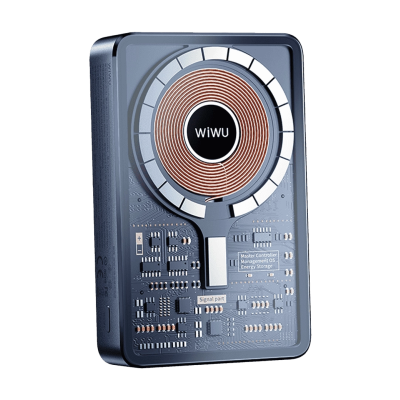 Зовнішній акумулятор Wiwu JC-21 Transparent Wireless 10000mAh (Space Grey)