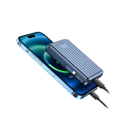 Зовнішній акумулятор Wiwu Trunk Series 5000mAh 22.5W (Blue) (PP03)