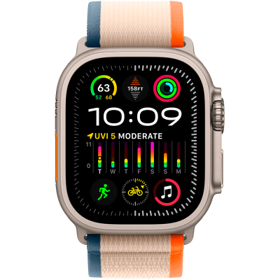 Смарт-годинник Apple Watch Ultra 2 49mm (Titanium/Orange‑Beige Trail Loop – S/M) (MRF13)