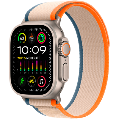 Смарт-годинник Apple Watch Ultra 2 49mm (Titanium/Orange‑Beige Trail Loop – S/M) (MRF13)